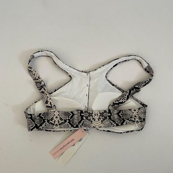 NWT Aqua Swim Python Snake Print Halter Crop Bikini Swimsuit Set Medium - Picture 13 of 15